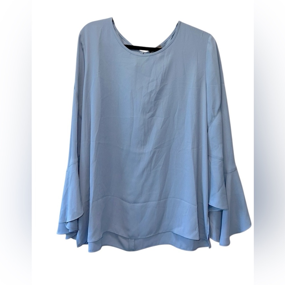Vince Camuto Women's Blue Bell Sleeve Blouse Size XL – Like New!